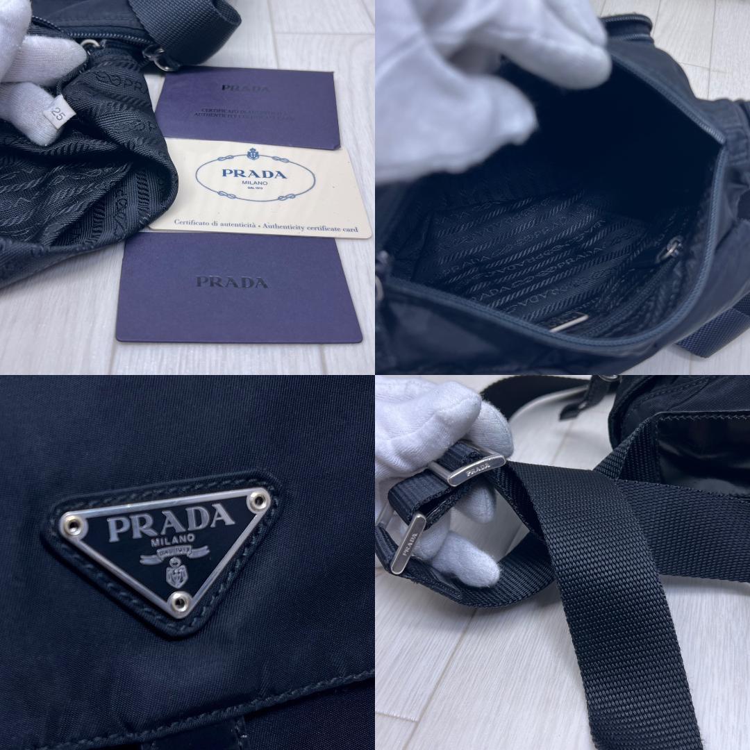 【美品】PRADA×プラダ ギャランティ有り斜めがけショルダーバッグ