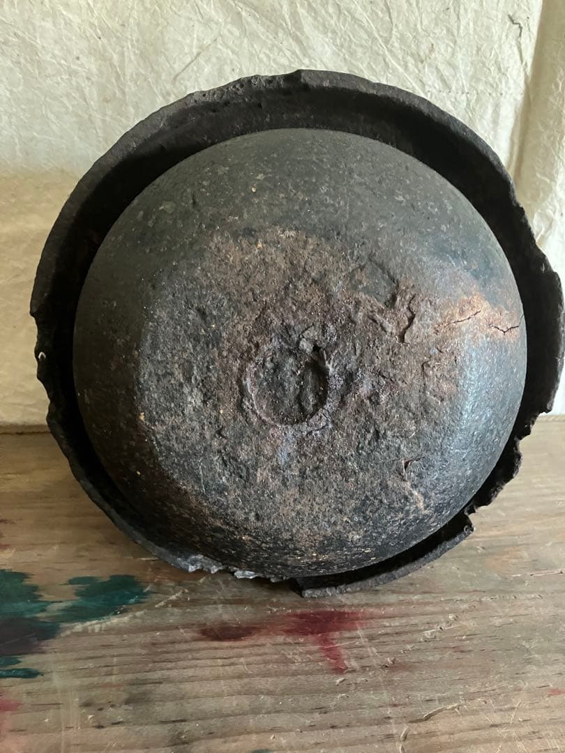 茶釜　湯釜　四方口茶釜　四方口釜　茶道具　南部鉄器　蓋付き　箱付き