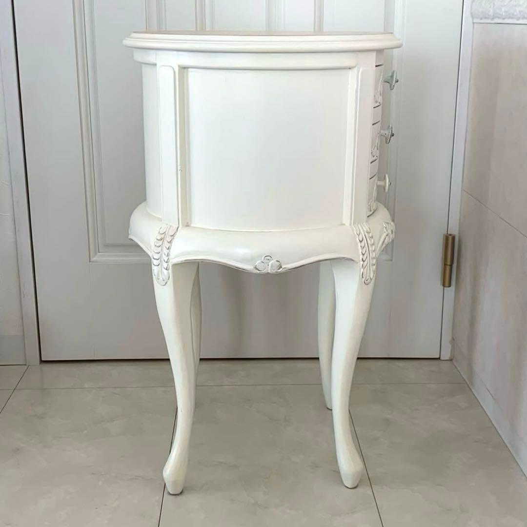 クロシオ コモ ラウンドチェスト3D アンティーク風 サイドテーブル