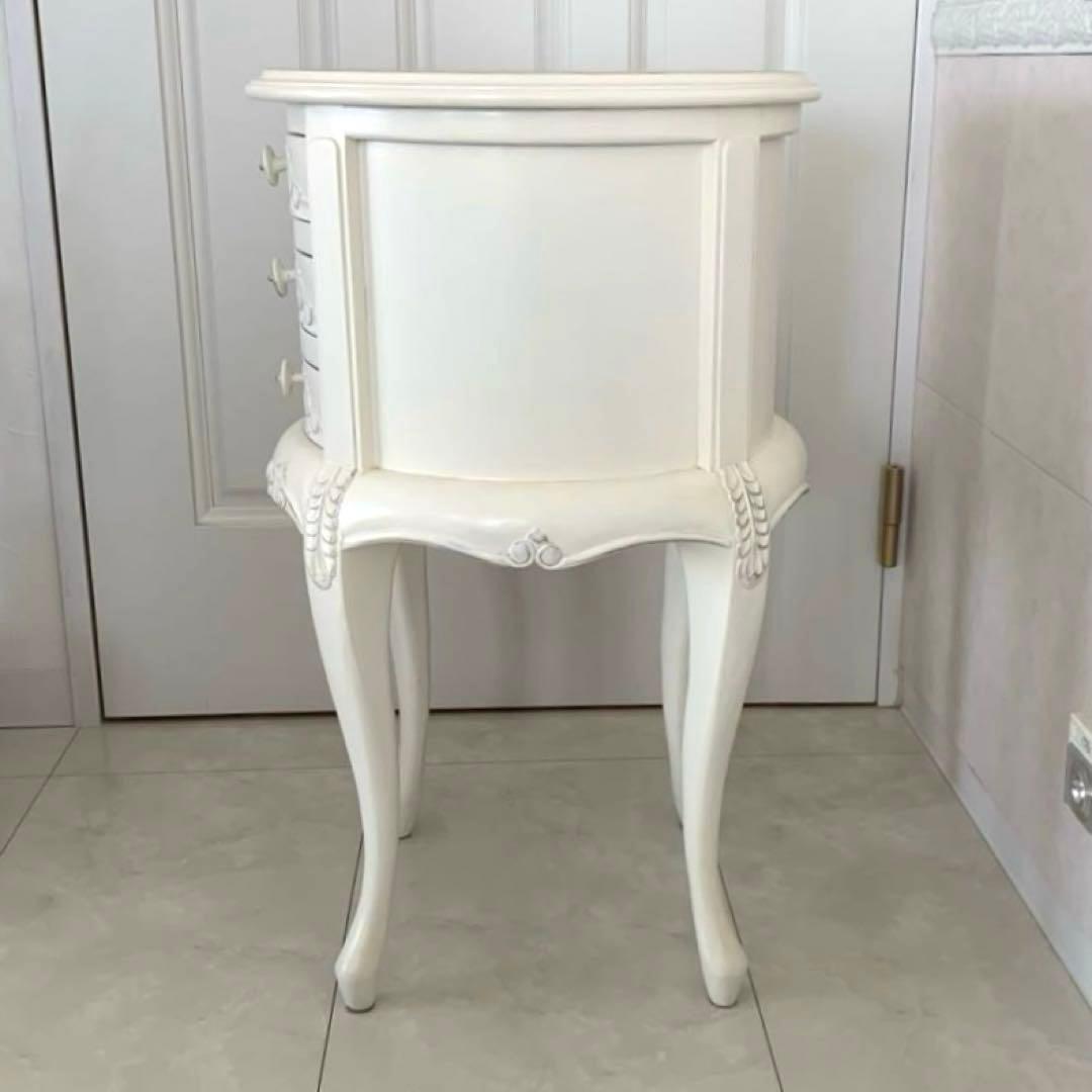 クロシオ コモ ラウンドチェスト3D アンティーク風 サイドテーブル