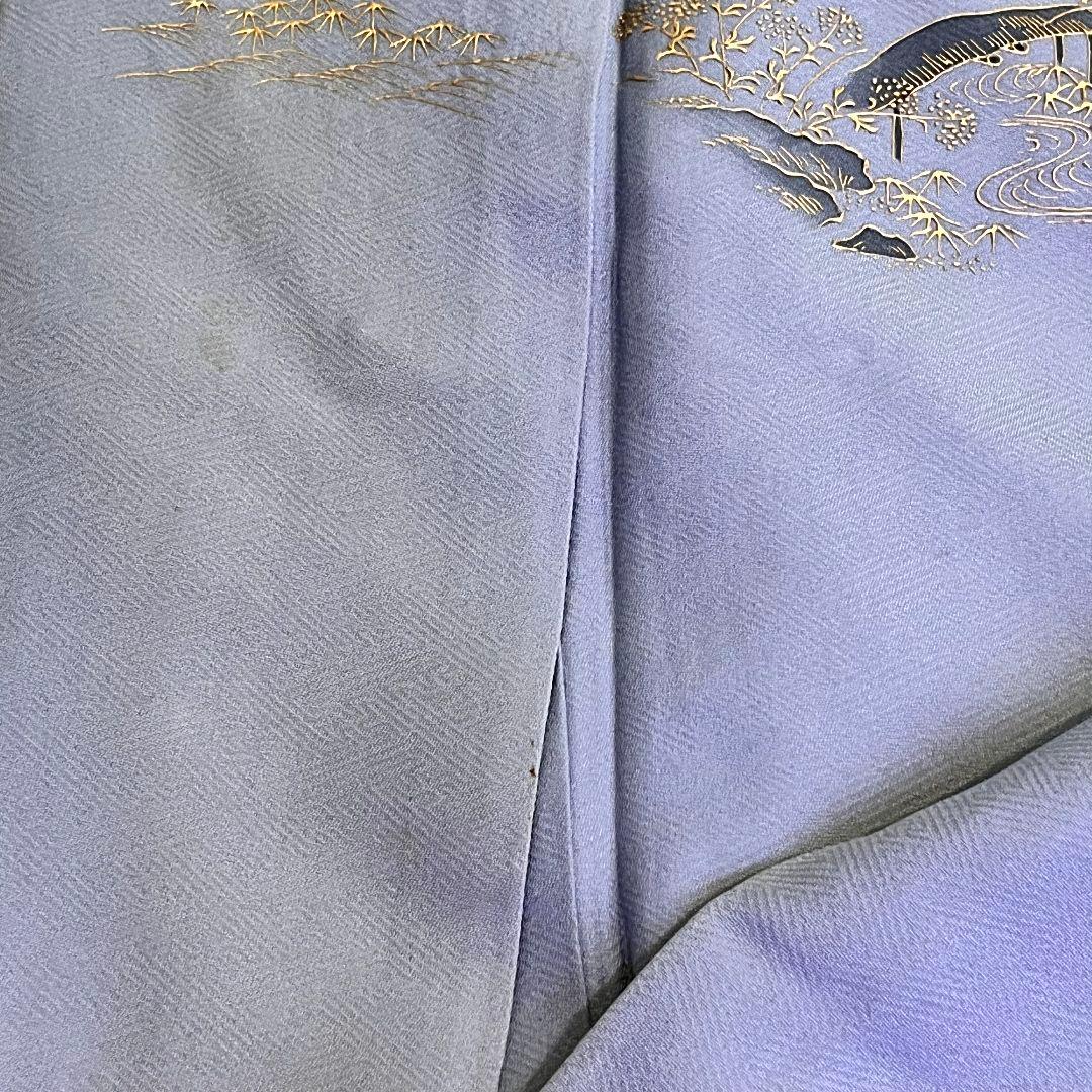 訪問着4点セット　正絹　たたき　相良刺繍　京友禅