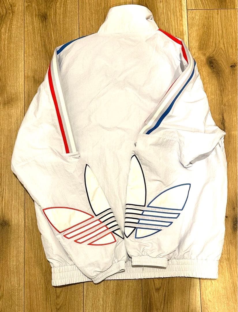 adidas トリコロール ジャージ 上下 Sサイズ白