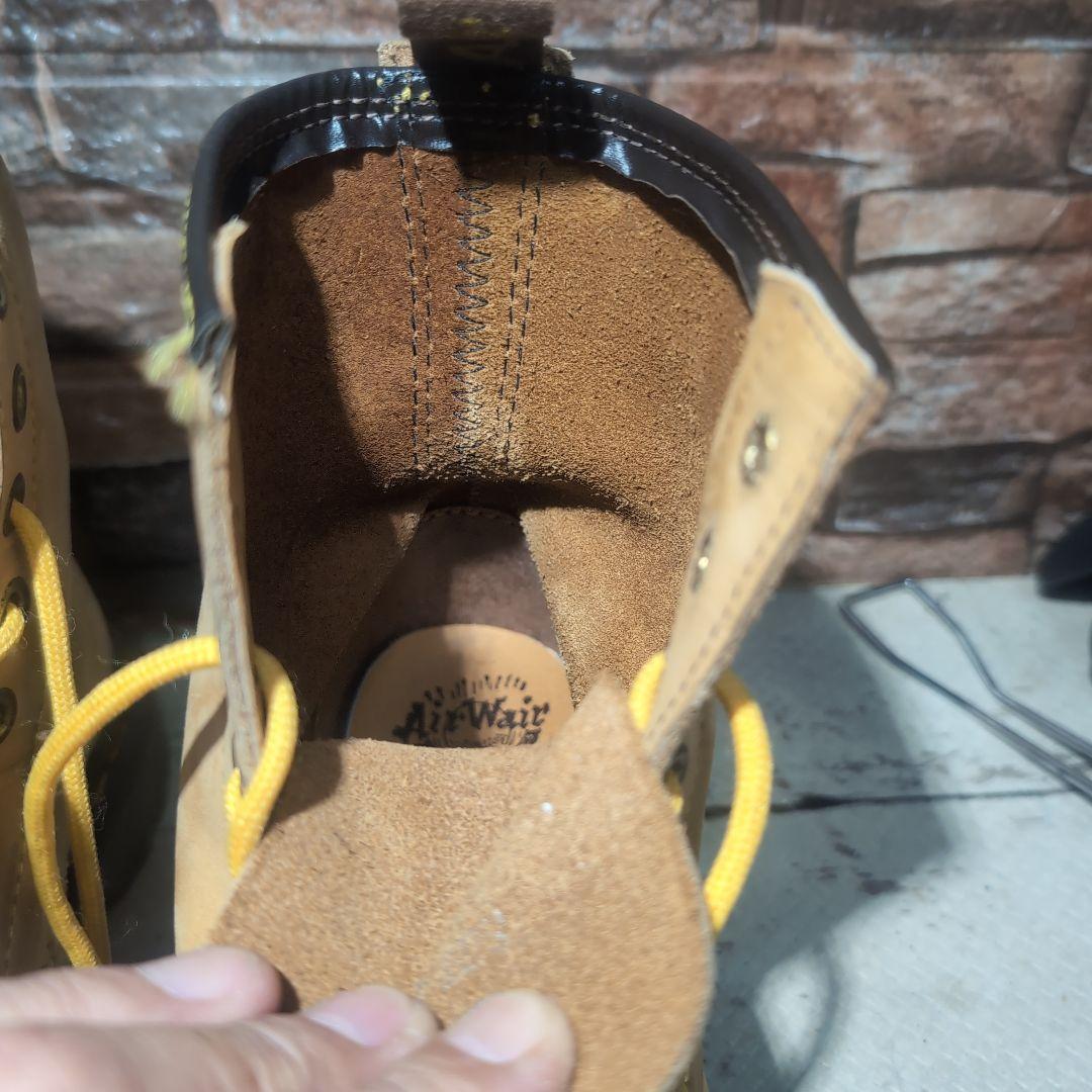 ベージュ スエード ハイカット ワークブーツ