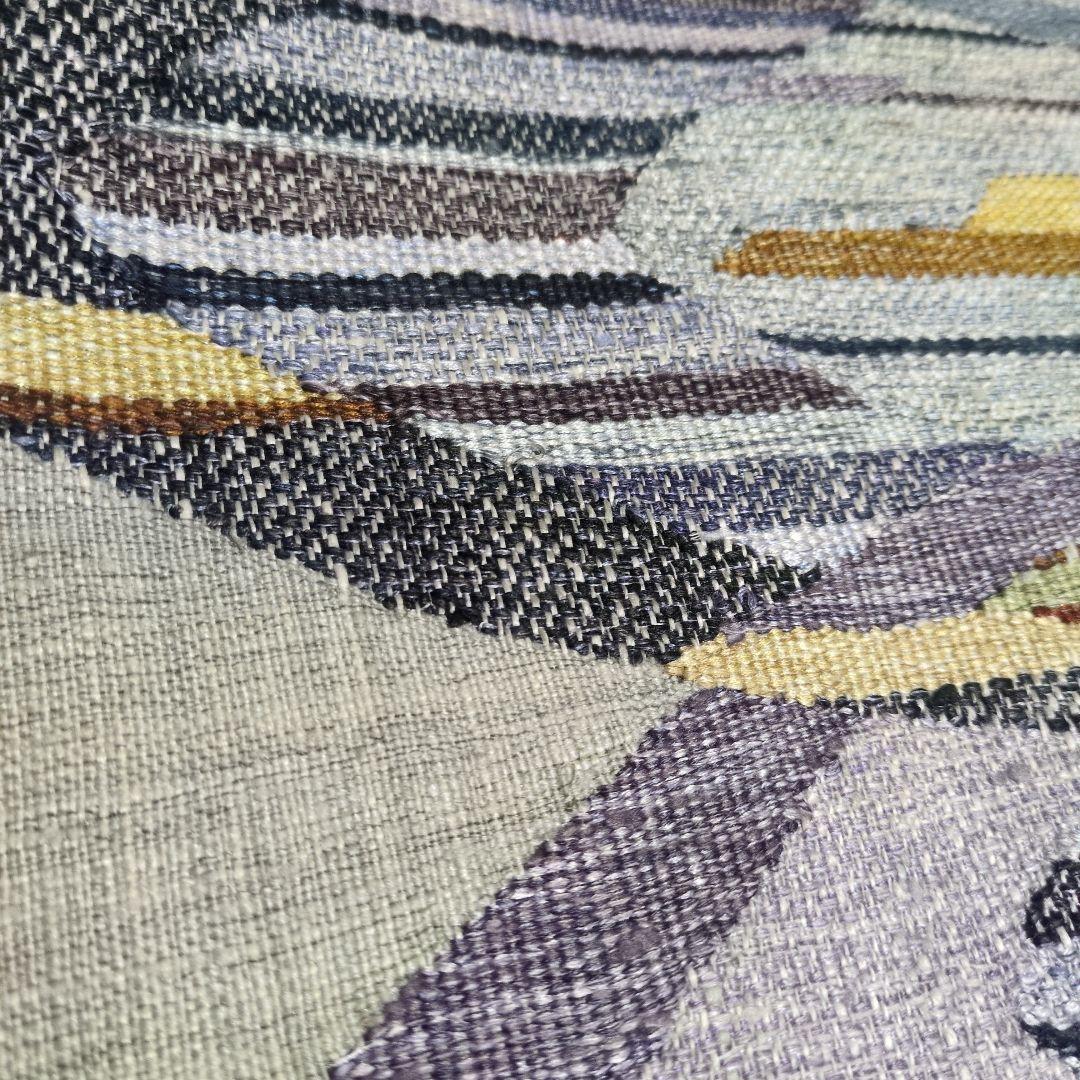 美品 紬 八寸名古屋帯 長尺 387 やまとガード加工