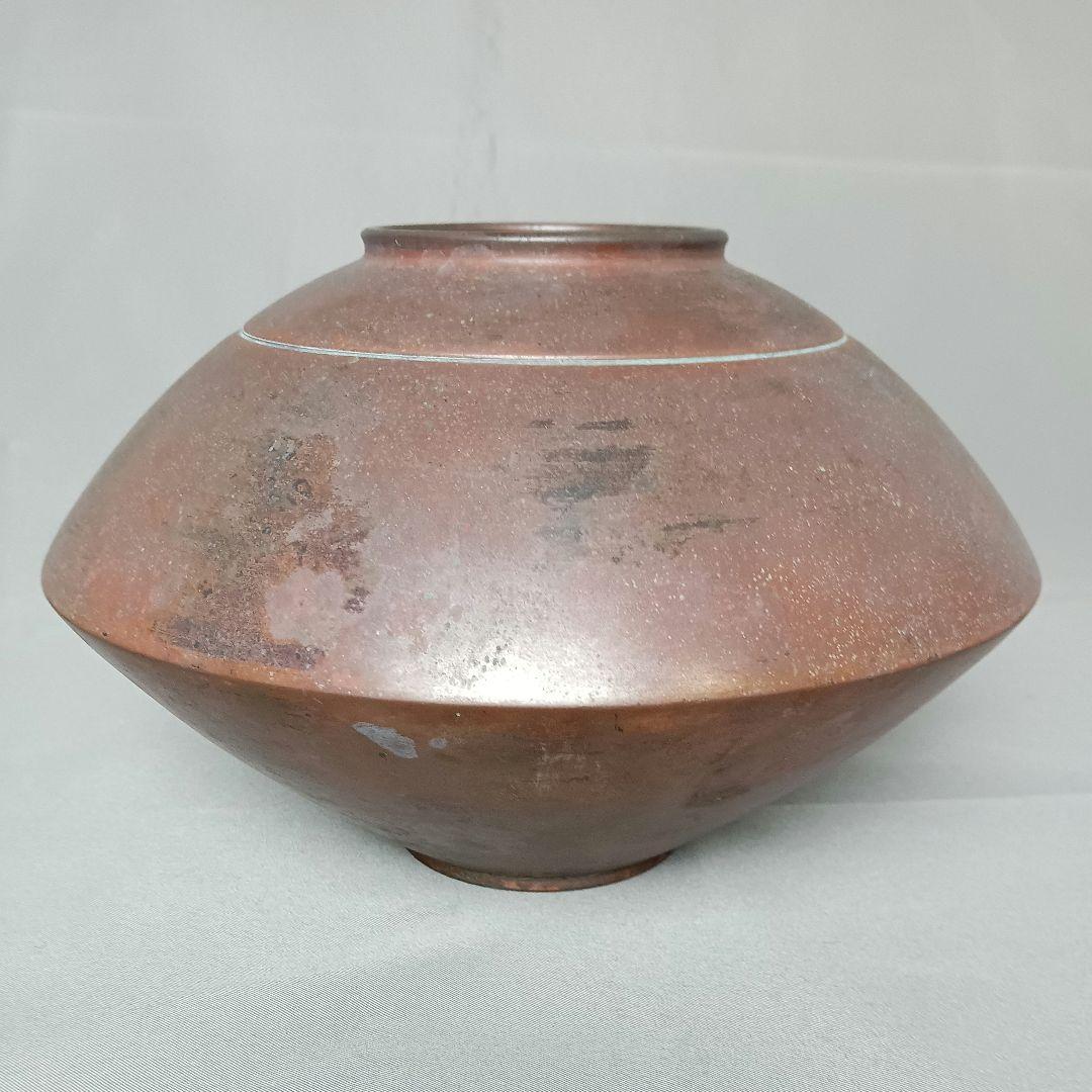 人間国宝 重要無形文化財 高橋敬典 斑紫銅 銅花瓶