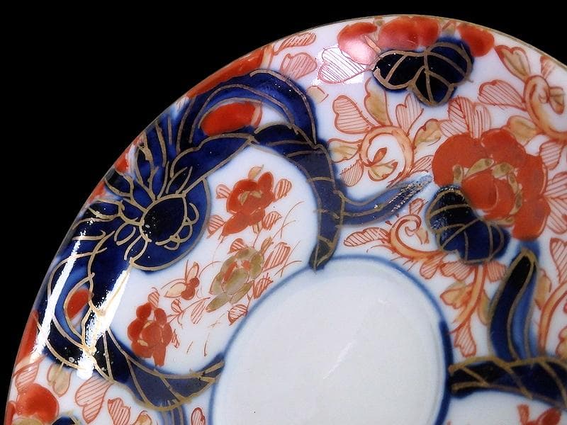 古伊万里　金襴手　花鳥紋に鳳凰の図　４寸皿　５枚　D047AS-DBu