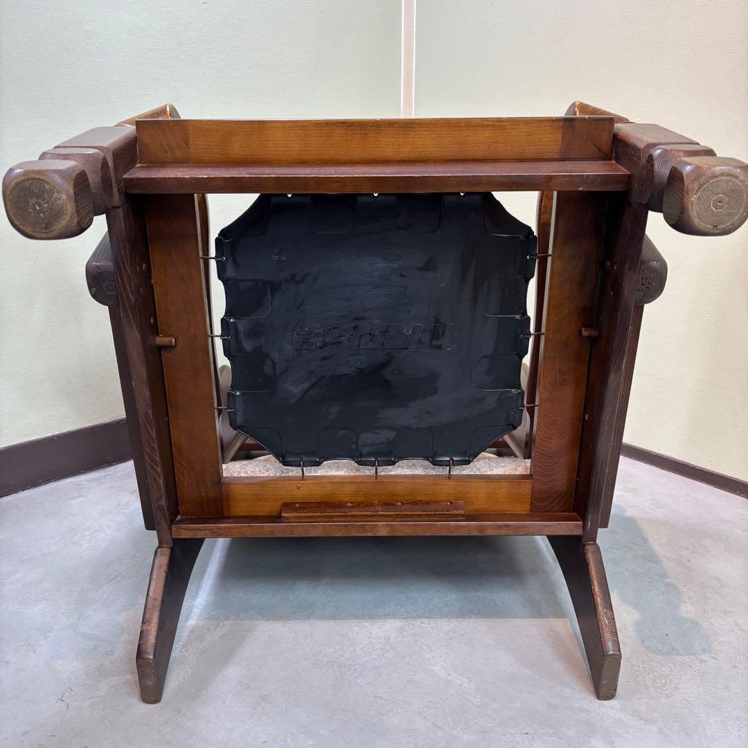 【オールドカリモク】 / 1人掛けソファ 　木製アームチェア