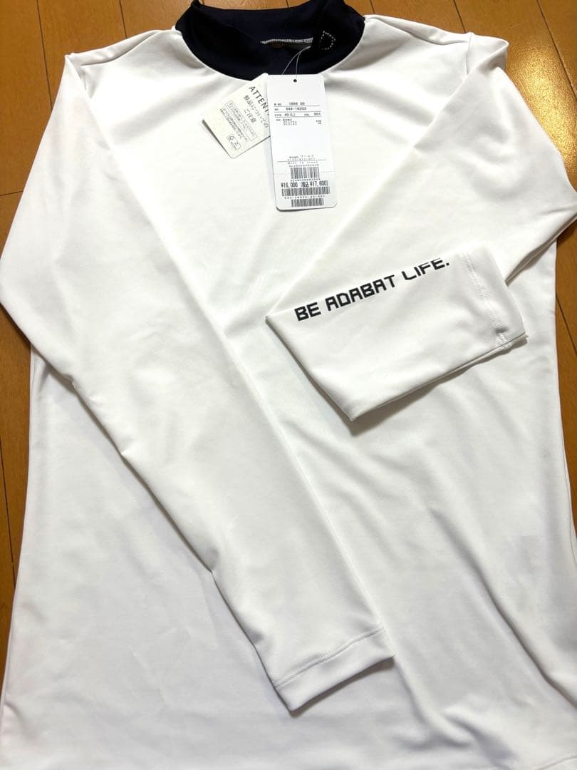 【adabat】アダバット ゴルフウェア　モックネックシャツ　長袖　40(L)