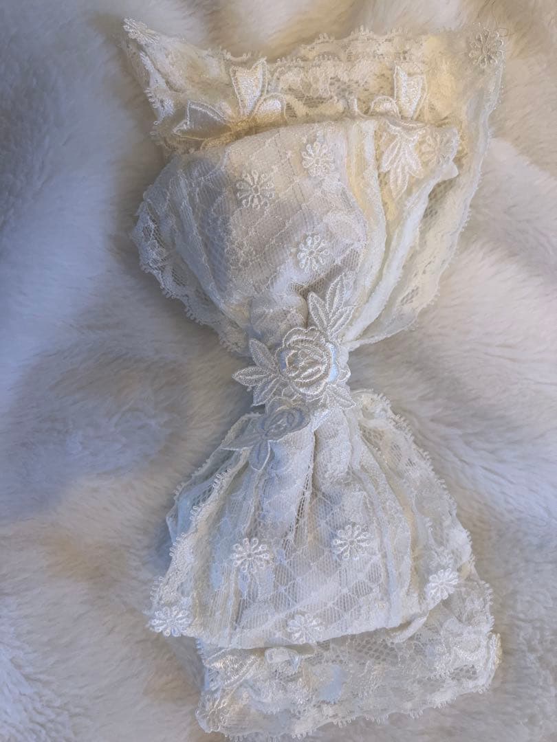 モモコハウス　エプロン　ミニ　ヘッドドレス　セット　白