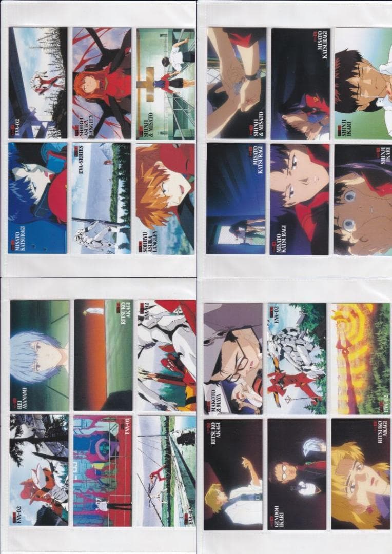 エヴァンゲリオン　ワイド１、２　フルコンプ　バインダー バインダー特典カード付き