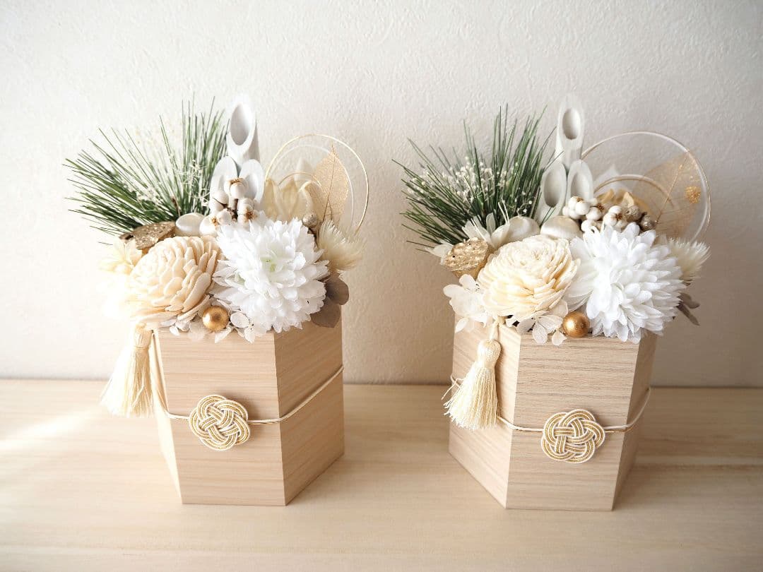 ⌘ お正月飾り 門松アレンジ L ⌘ 1対2個セット