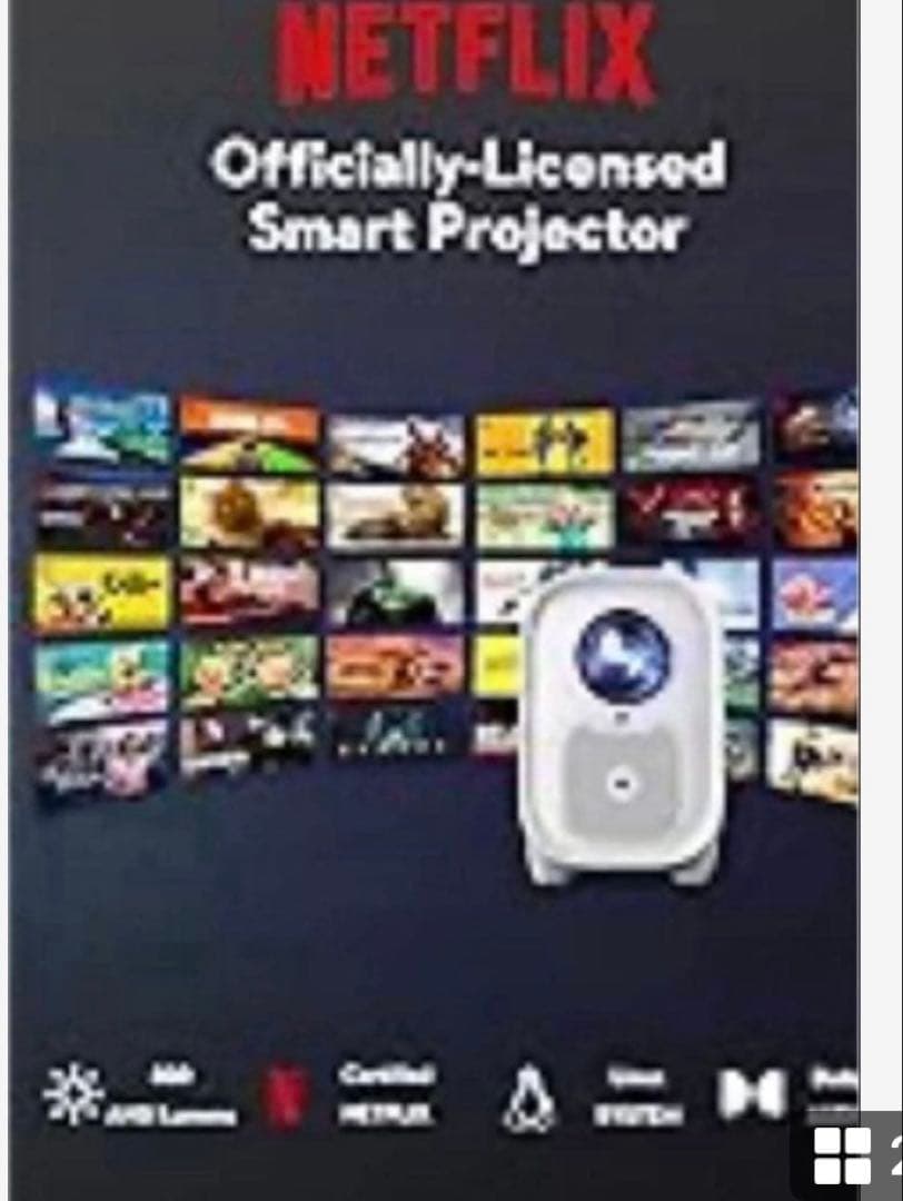 Netflix対応 超小型プロジェクター COI ホワイト 高画質コンパクト新品