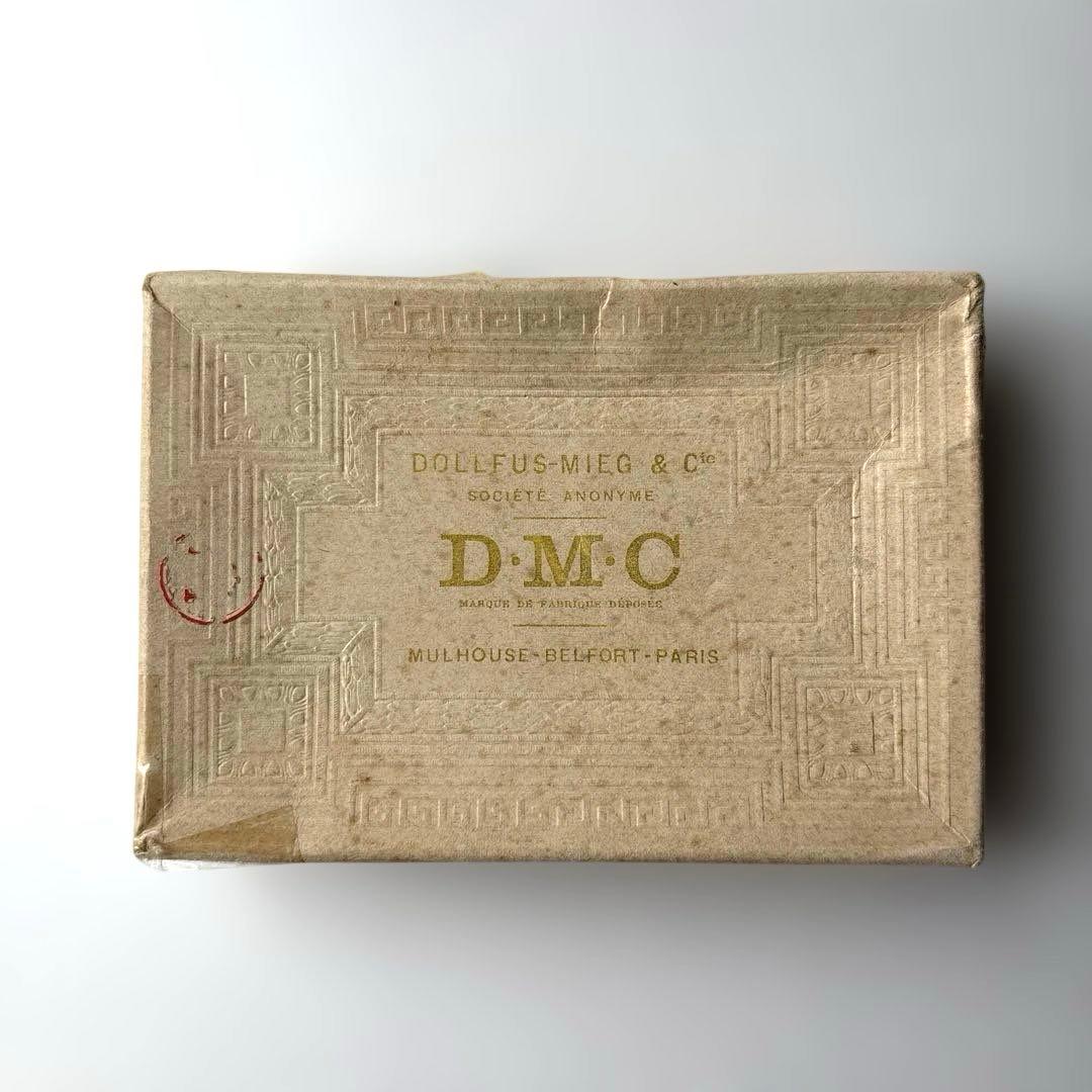 アンティーク　DMC 刺繍糸　白糸　ディスプレイ