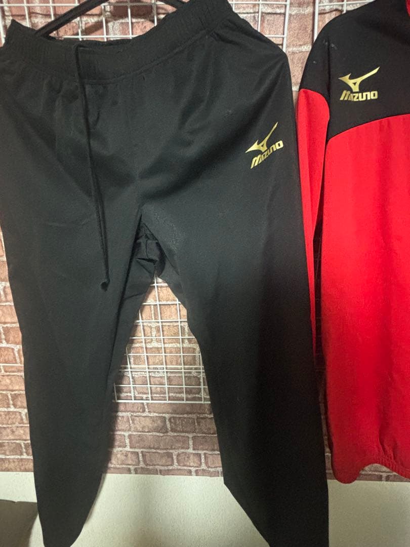 Mizuno ジャージ上下セット レッド/ブラック