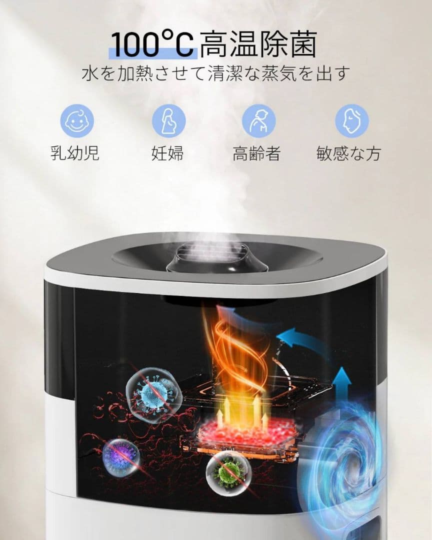 売切りセール 加湿器 大容量 20L大型 静音稼働 アロマ タワー型 超音波式