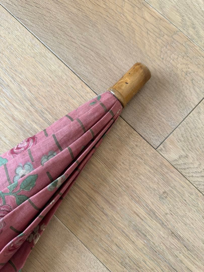 フランスアンティークヴィンテージ花プリントの日傘