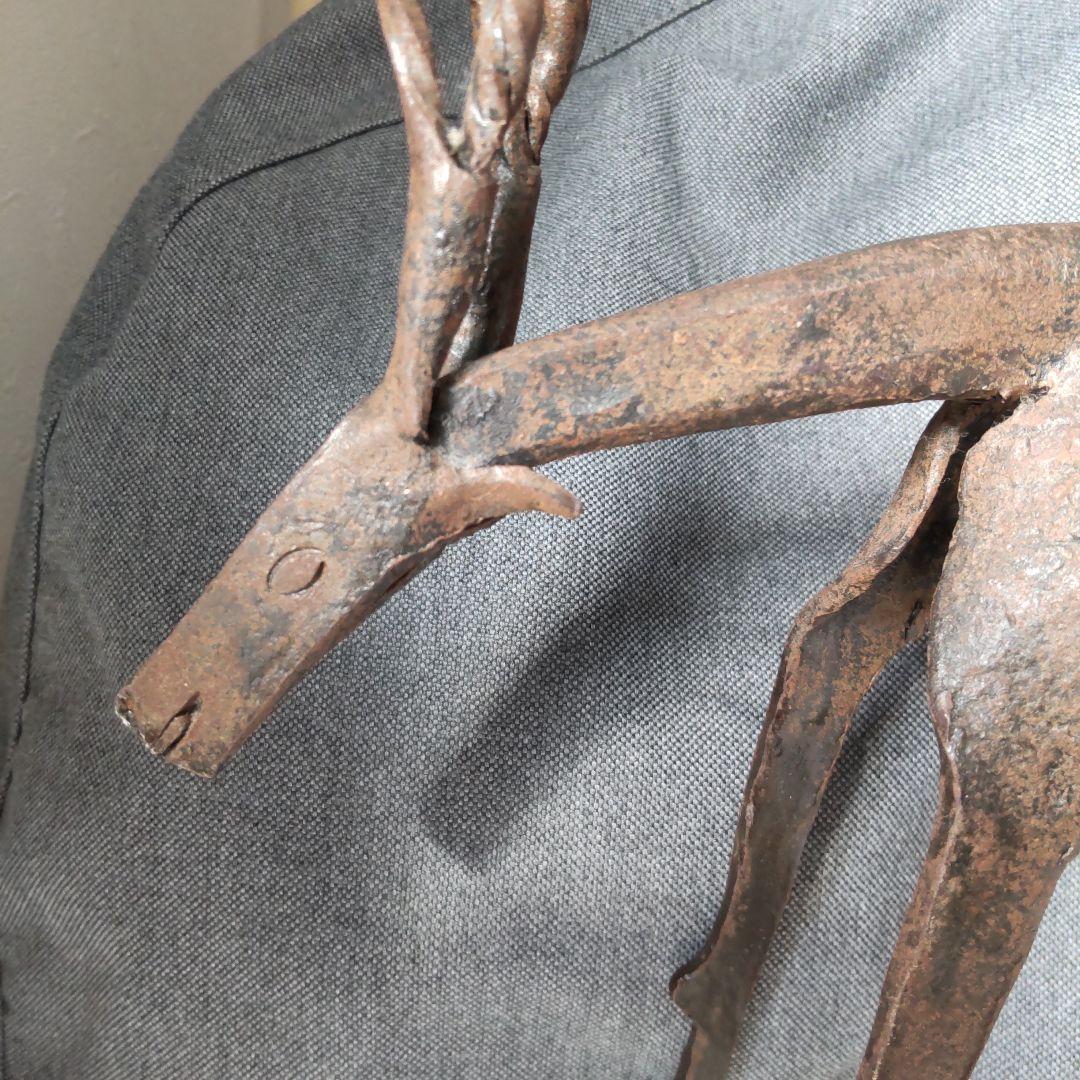 ヴィンテージ！北欧アイアンオブジェ！ハンドメイド大型トナカイ！美品！