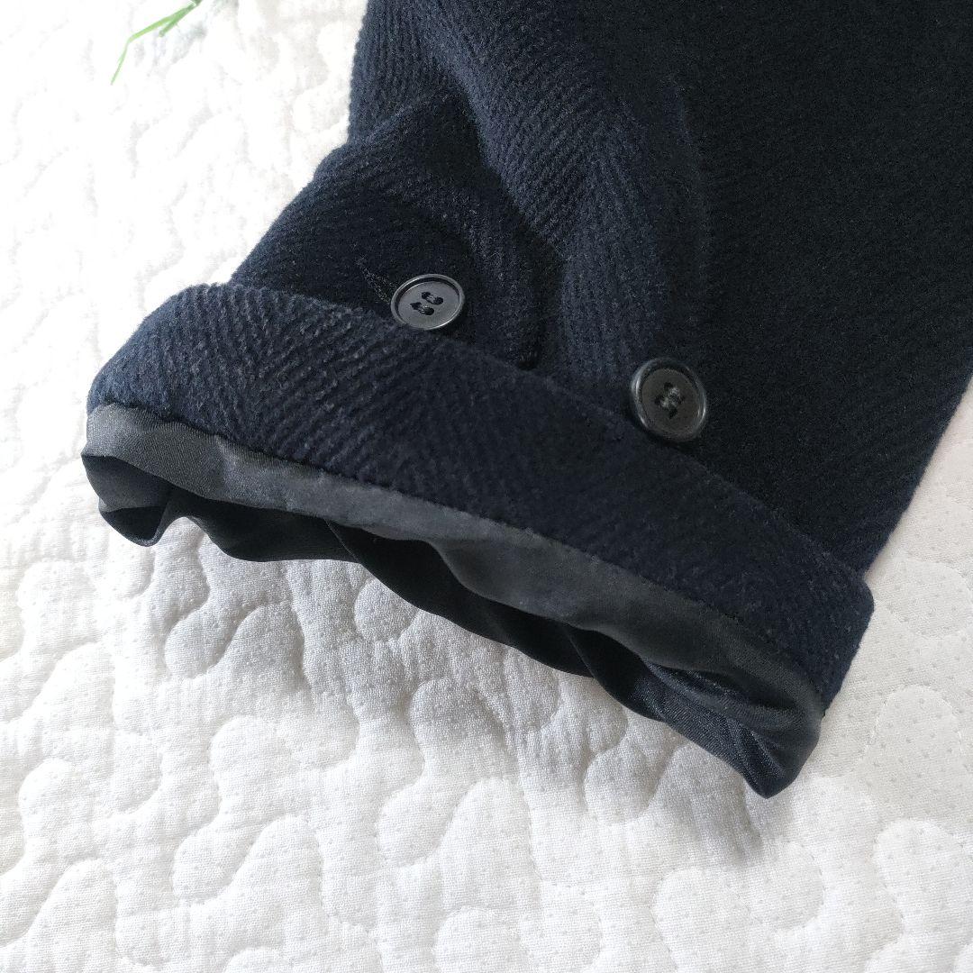 グローバーオール　英国製ダッフルコート　ヘリンボーン　ネイビー　L相当