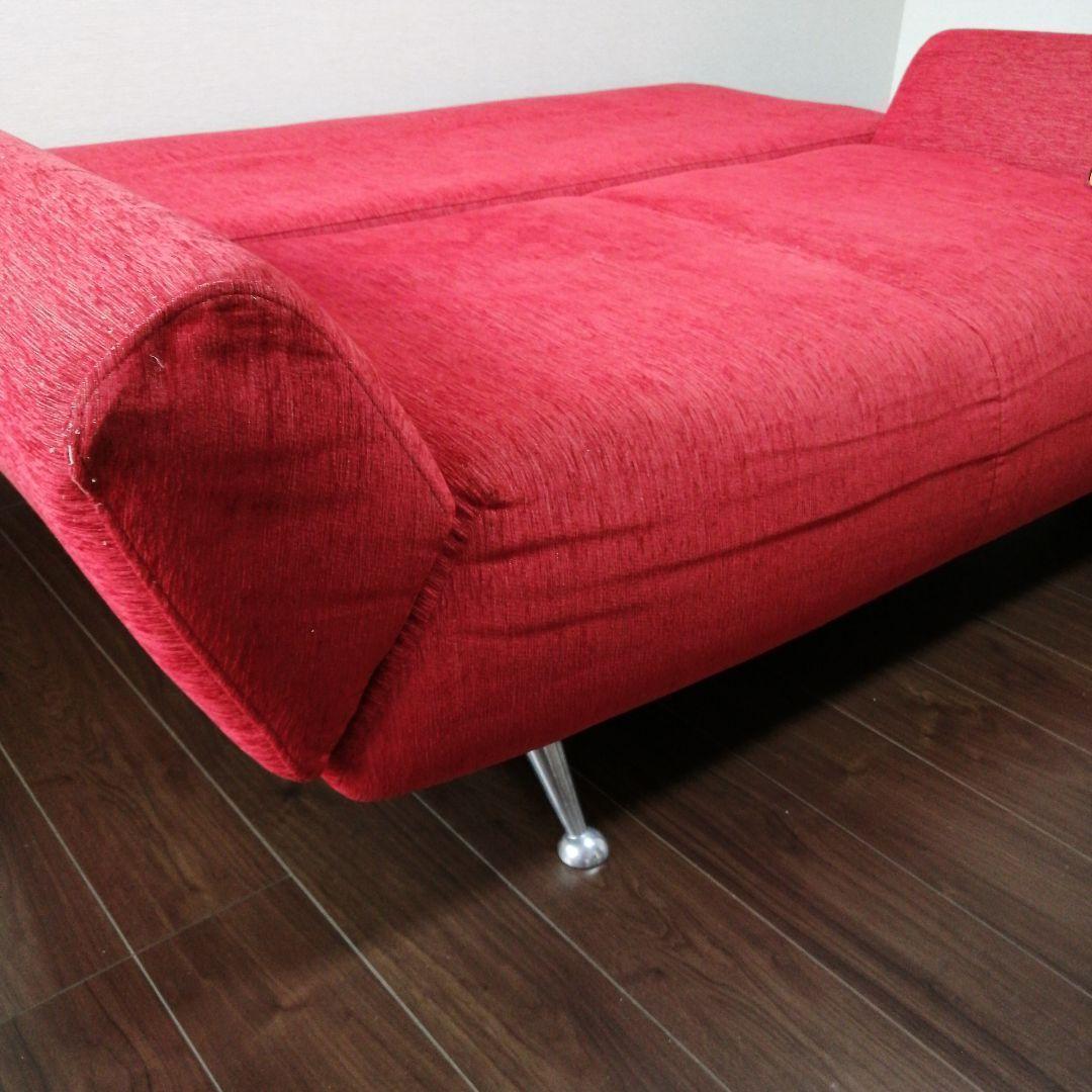 ソファーベット　レッド(配送、設置、無料)
