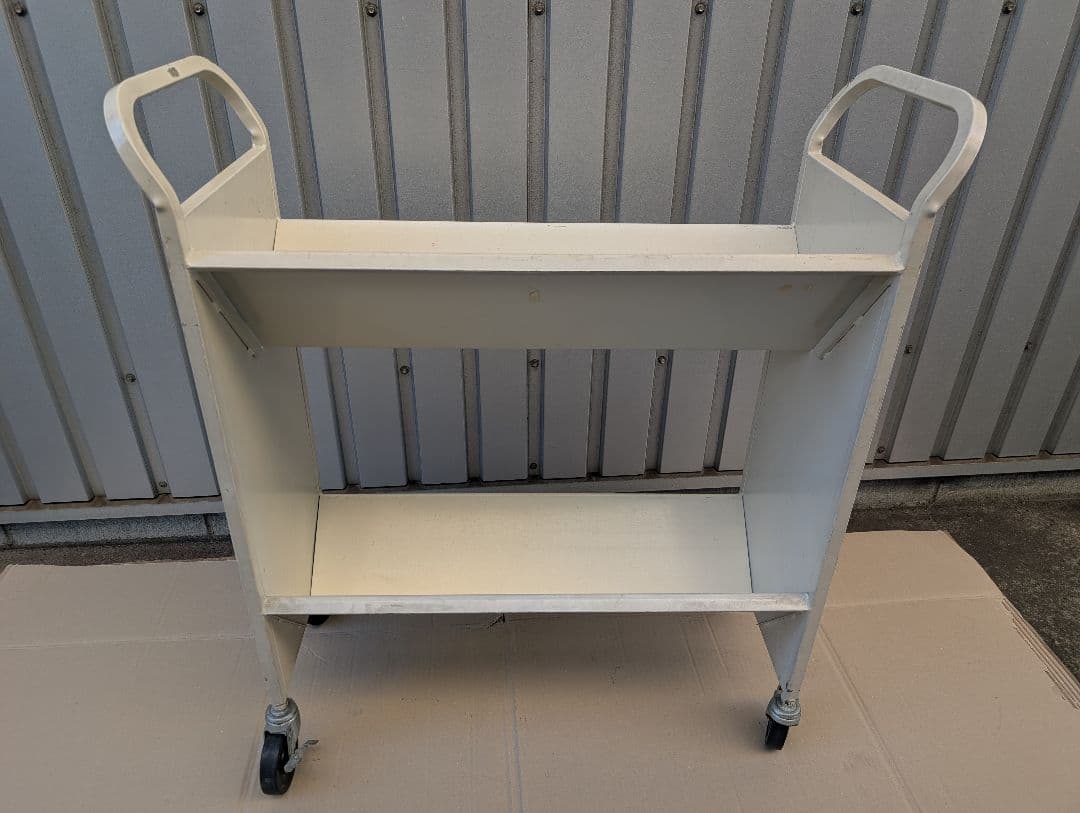 スチール製 ブックワゴン(ブックトラック)　スチールラック　メタルラック