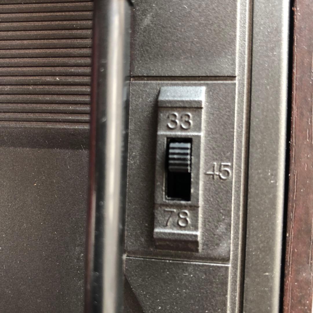 木製レコードプレーヤー(カセット付)