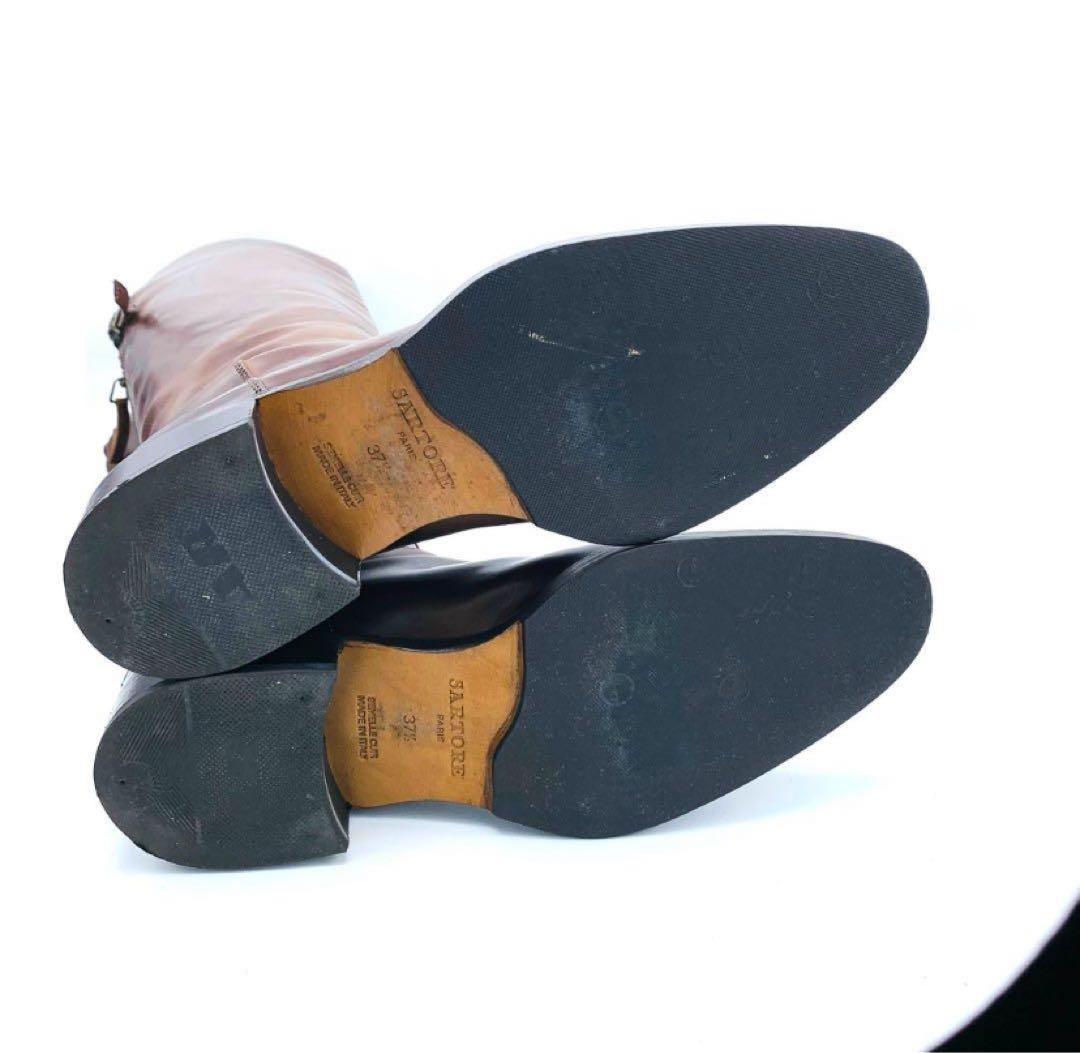 美品　SARTORE サルトル　ジョッキーブーツ　シングルベルト　ブラウン