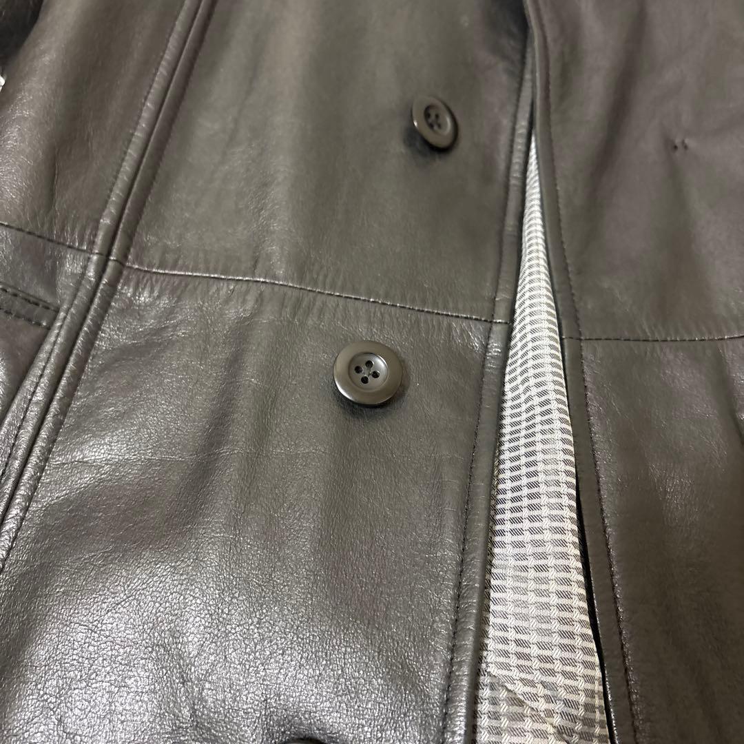 TORNADO MART 本革 レザーロングコート ベルト付き　希少モデル M