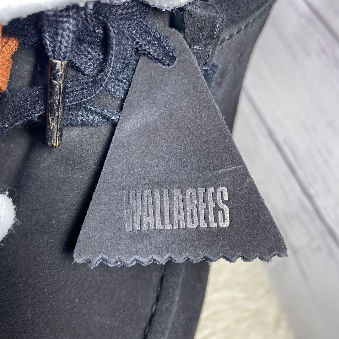 チャーム＆変え紐付✨クラークスCLARKS ORIGINALS ワラビー 黒色