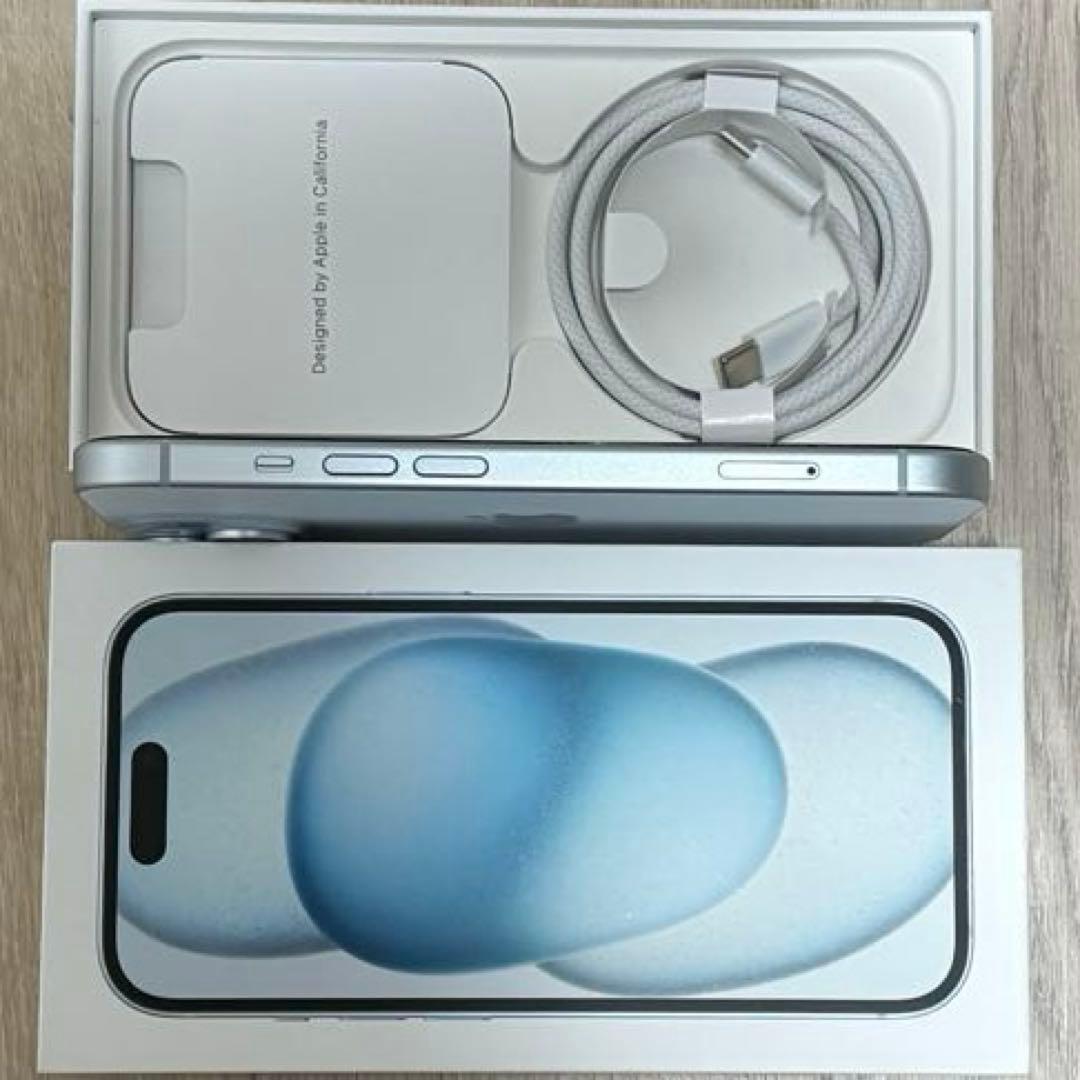 新品近いバッテリー容量100% iPhone15 128GB SIMフリー 本体