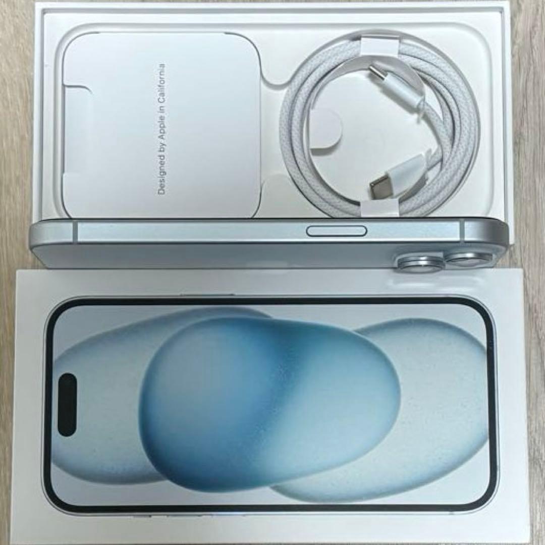 新品近いバッテリー容量100% iPhone15 128GB SIMフリー 本体
