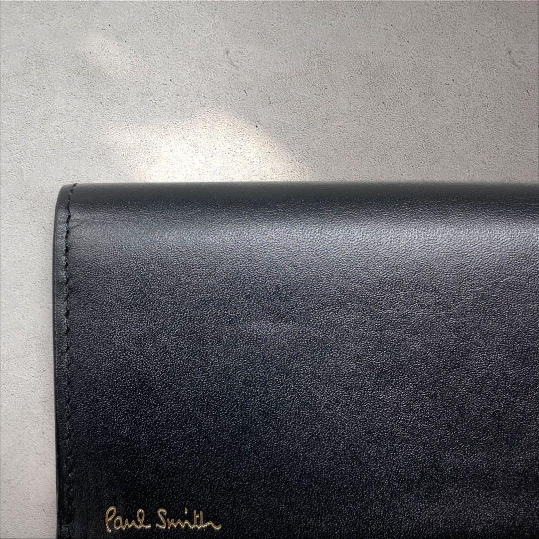 Paul Smith 名刺入れ ポールスミス ブラック ストライプポイント 黒