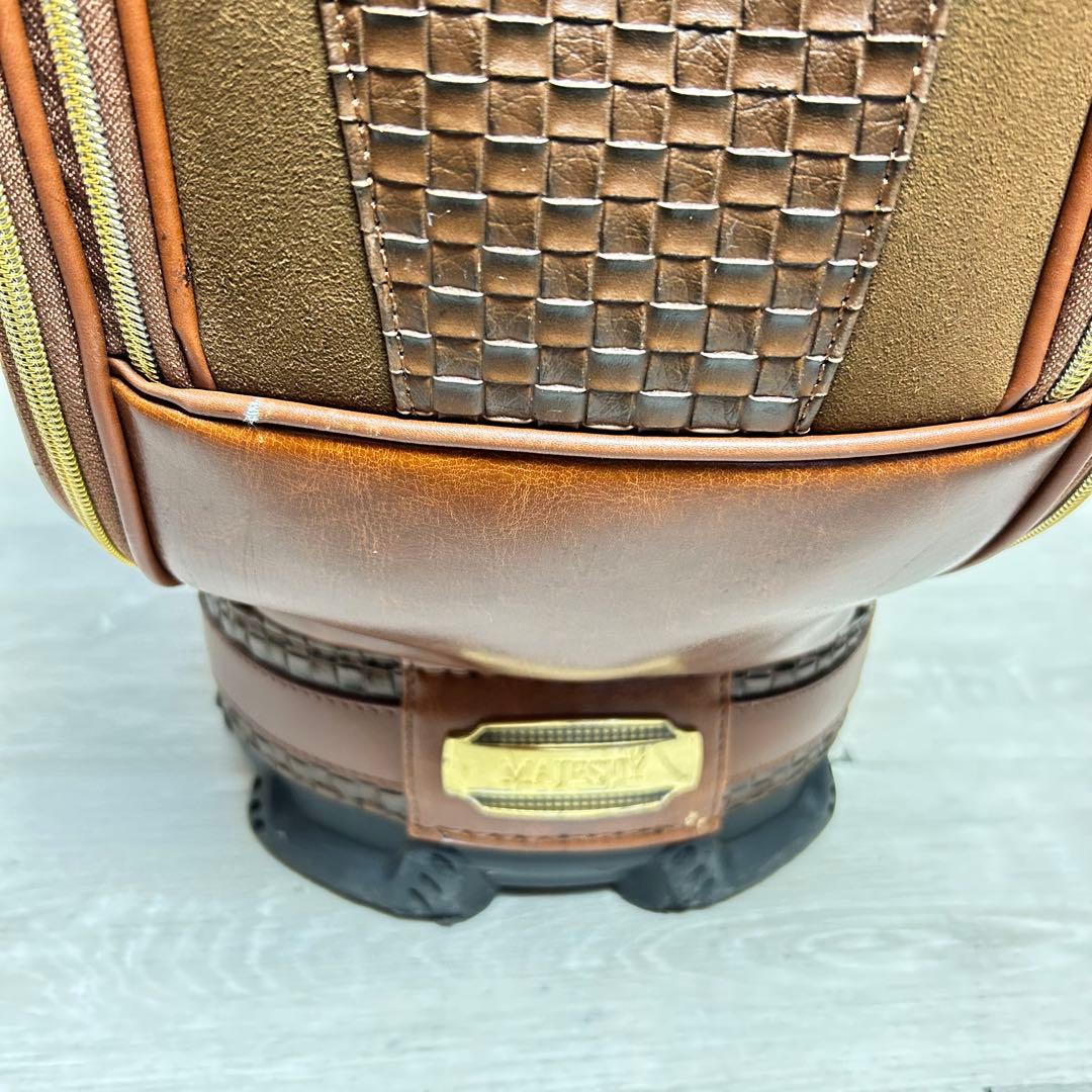 【高級感】マジェスティ ゴルフキャディバッグ ブラウン MJ 美品！豪華！