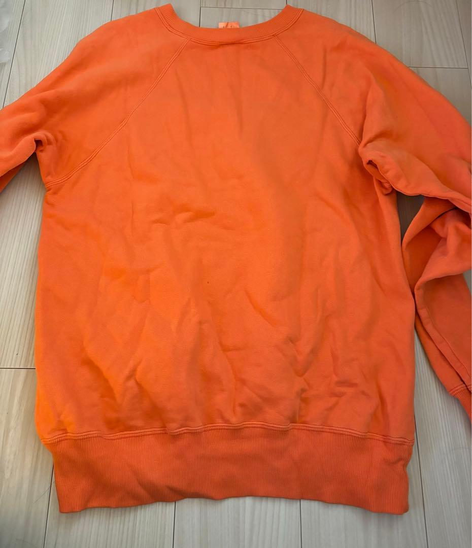 SAINT Mxxxxxx NOISEプリント オレンジスウェット Mサイズ
