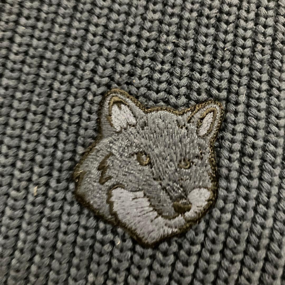 【本日セール】MAISON KITSUNÉ ネイビー ジップアップニット XS