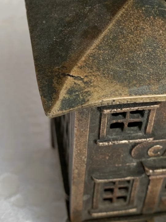 真鍮製貯金箱 1920年代 銀行ノベルティー フランス