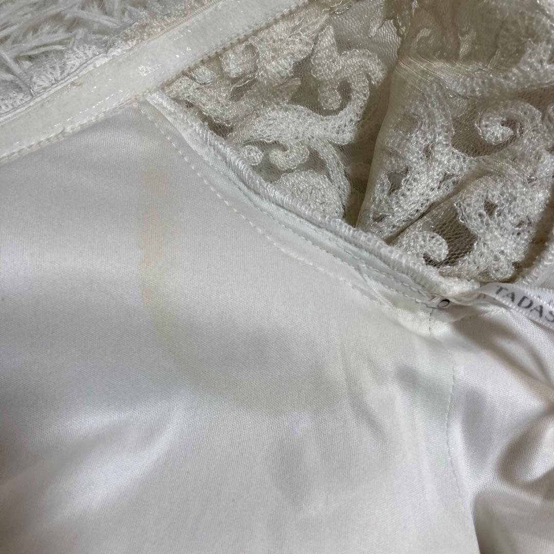 15677✨良品✨タダシショージ バイカラーワンピース 白×黒 スパンコール