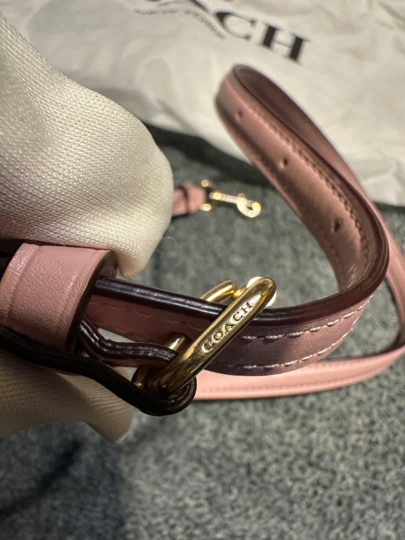 COACH ショルダーバッグ ベージュ ピンク 2WAY 美品