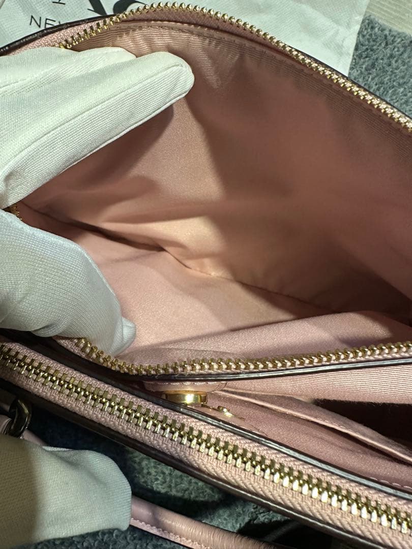 COACH ショルダーバッグ ベージュ ピンク 2WAY 美品