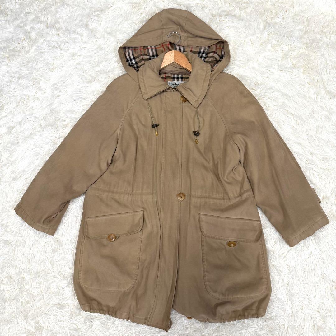 バーバリー Burberry 中綿ライナー付き モッズコート ノバチェック M