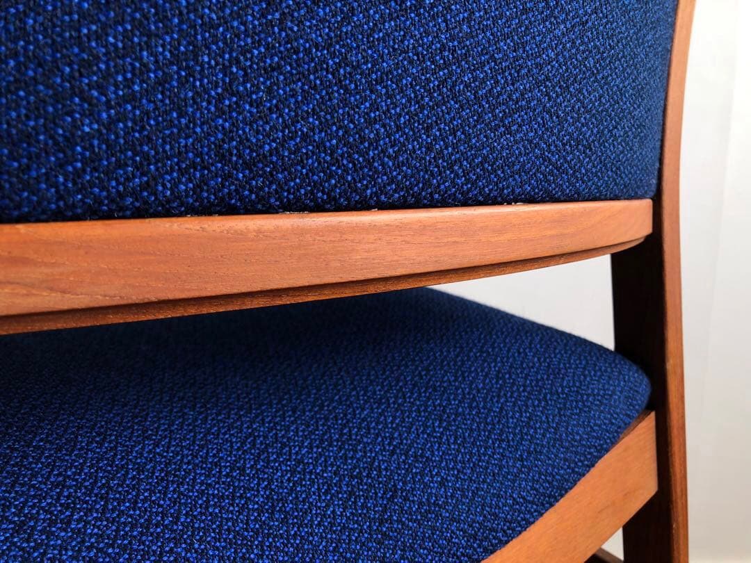 日田工芸 チーク無垢材 アームチェア② 生地新調 ダイニング デスクチェア 工芸