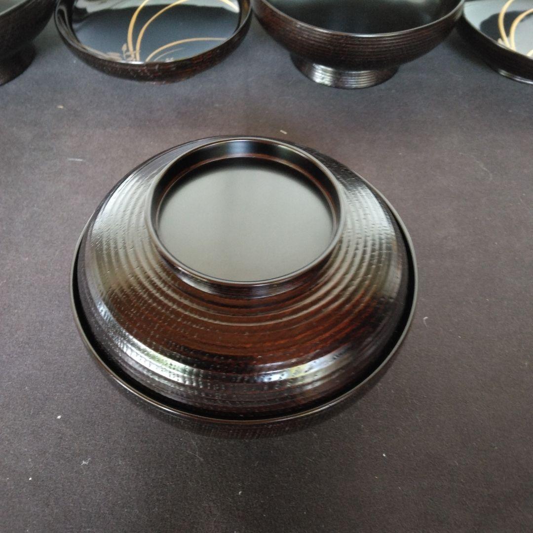 お椀　蒔絵椀　本漆塗り