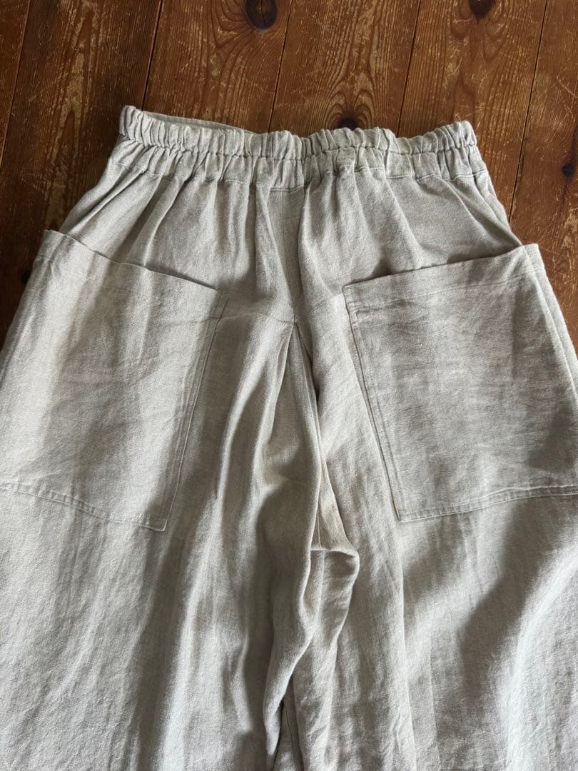 megu様用スロンスクエアリネン100%ガウチョパンツ