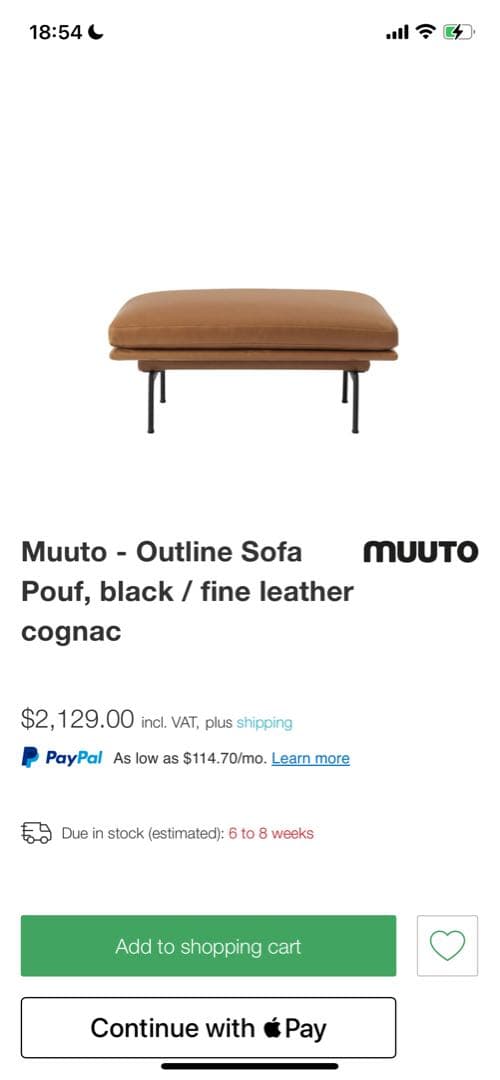 【本日最終｜値下げ】Muuto Outline Sofa Pouf オットマン