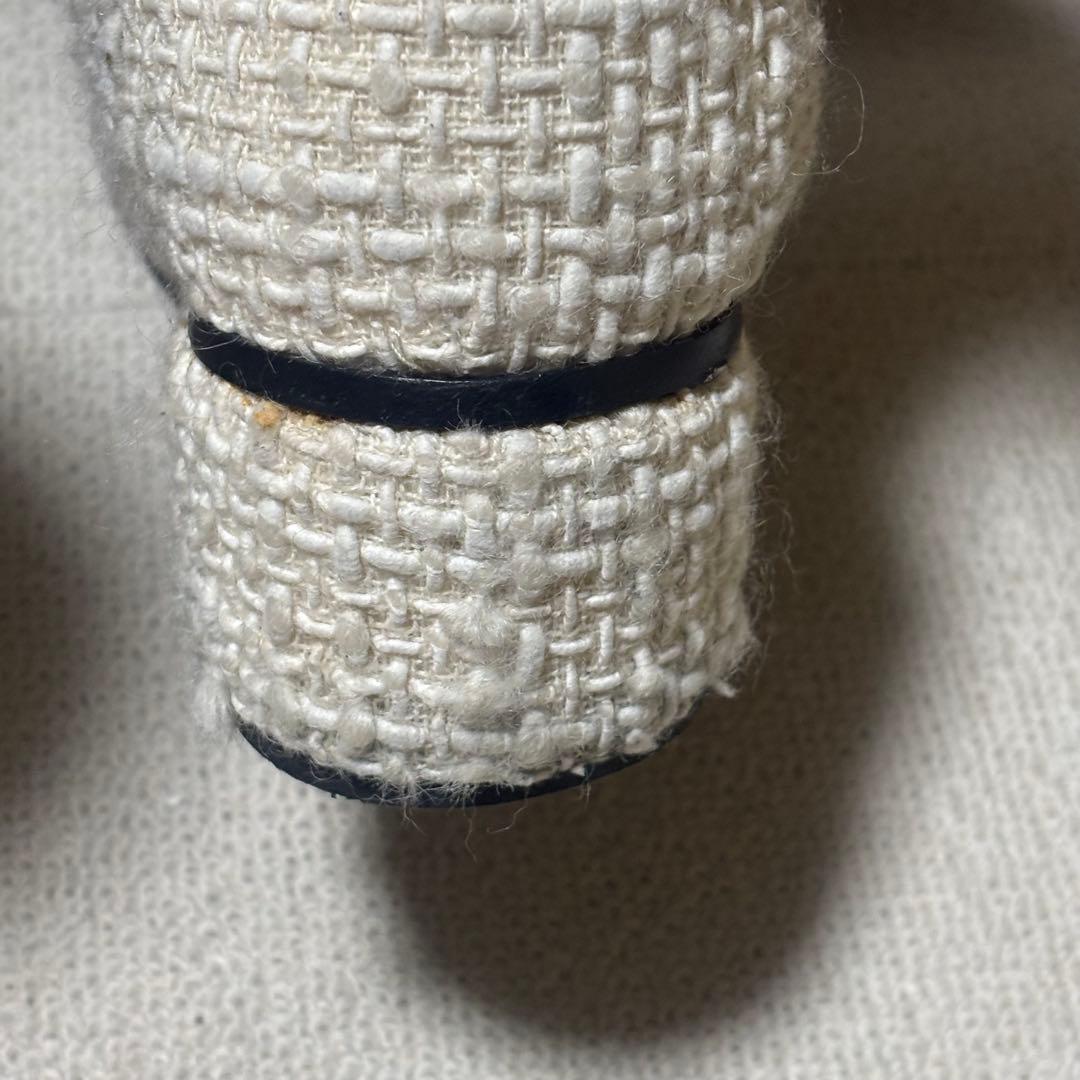 CHANEL ツイードブーツ　アイボリー　35