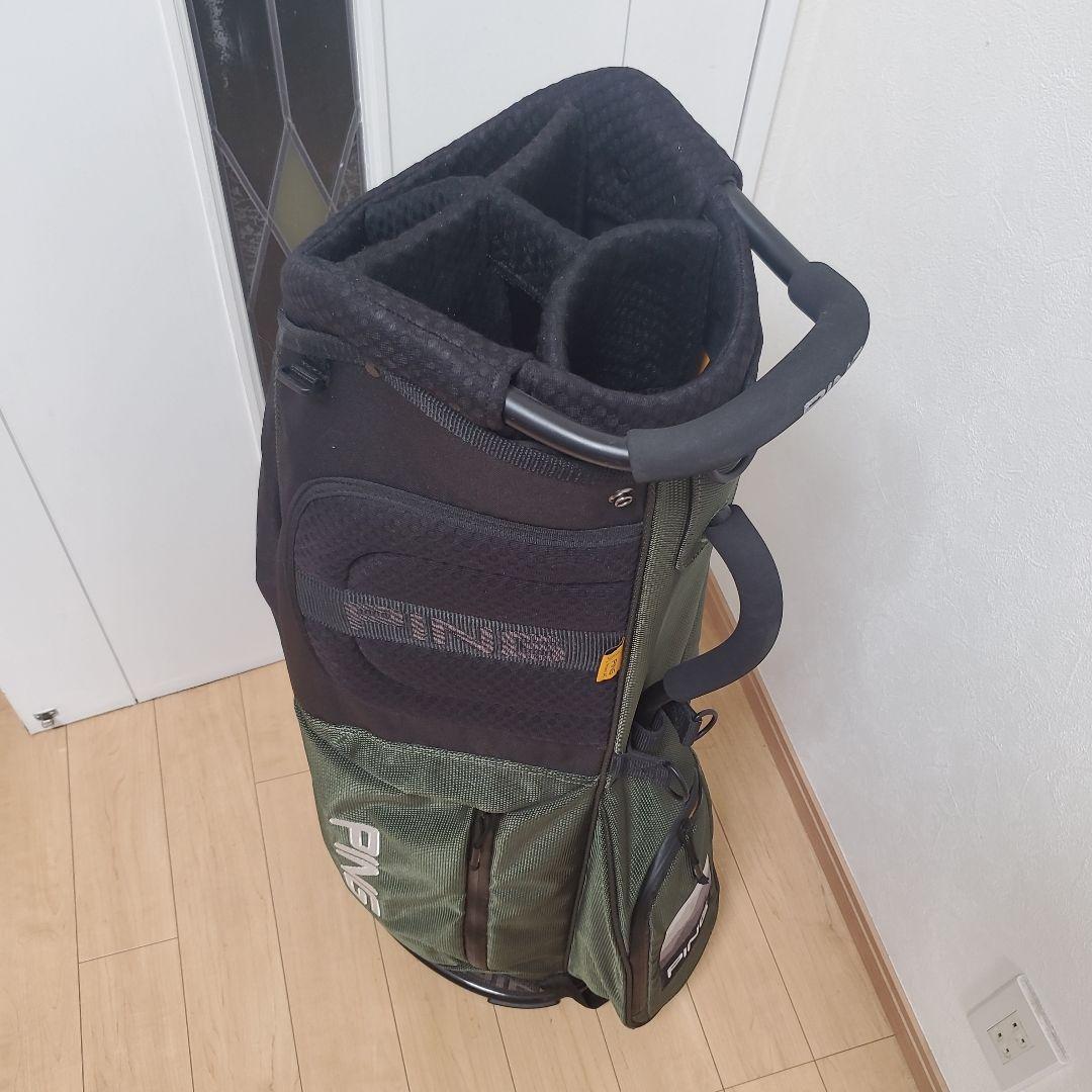 【美品】PING ピン キャディバッグ CB-P201 カーキ 色