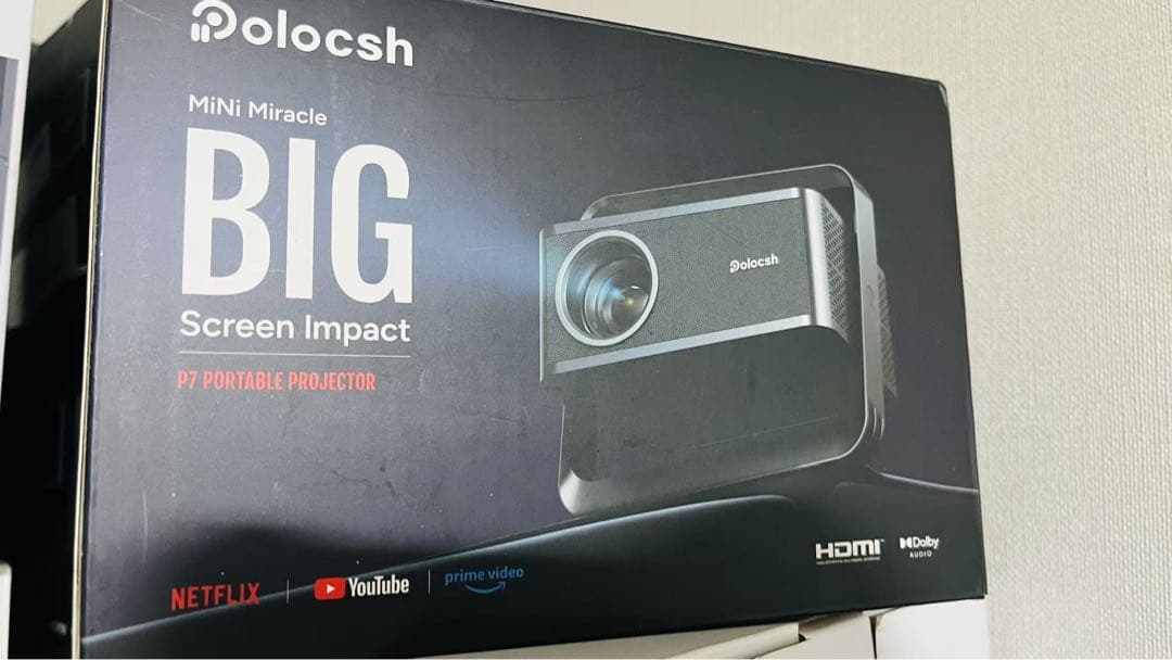 Polocshプロジェクター 1080P Netflix公式ライセンス 4K対応