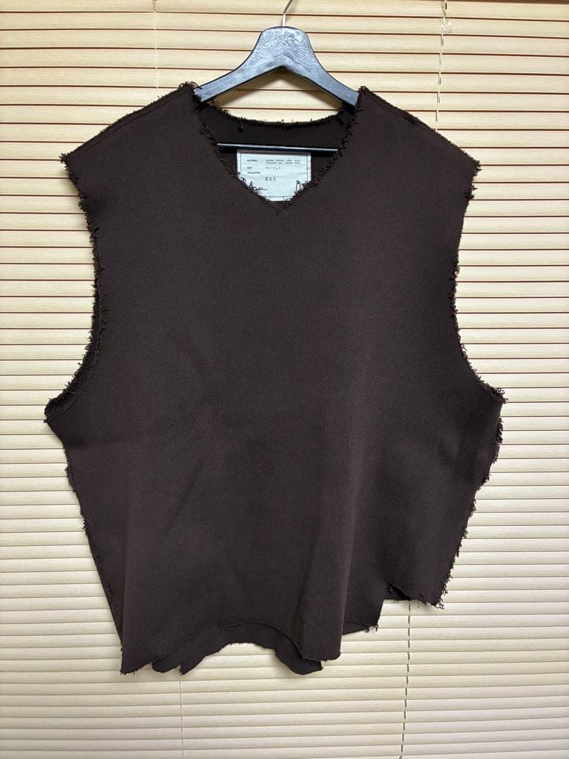 CAMIEL FORTGENS カミエルフォートヘンス リブベスト ブラウン L