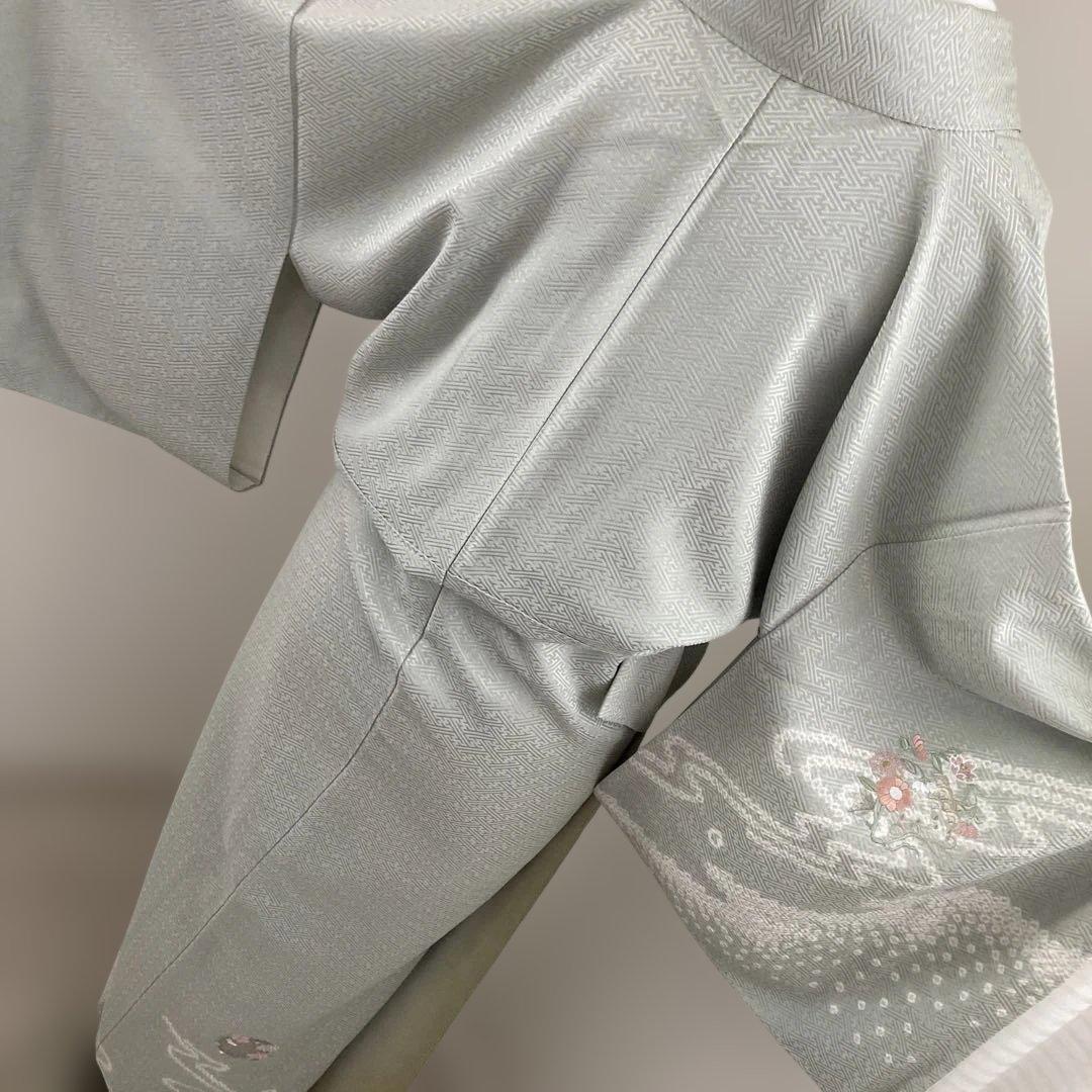 新品　三越　百貨店扱い　汕頭刺繍　相良　花丸文様　絞り　人気色