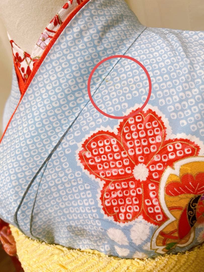 本格正絹♡水色×ピンク♡七五三　7歳　女の子　フルセット　一式