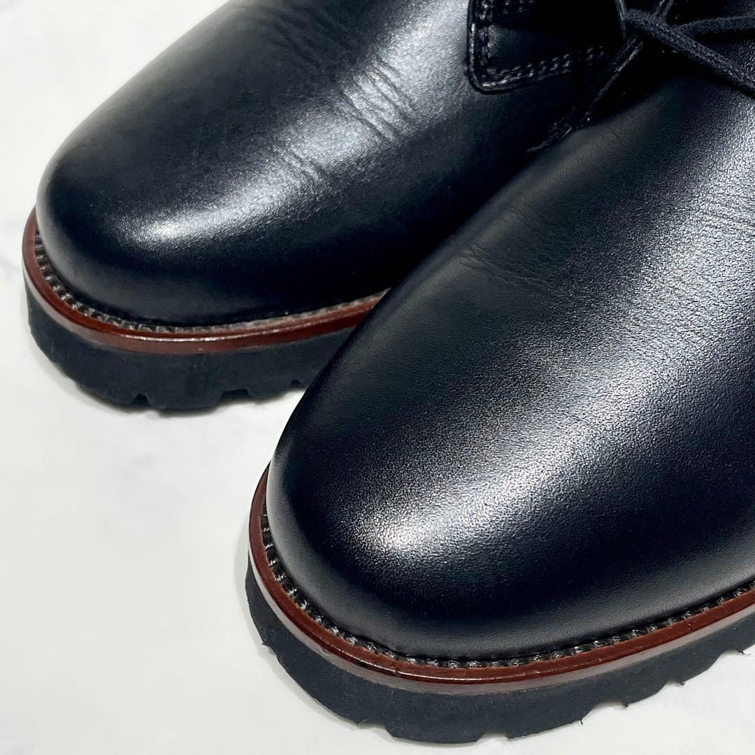 極美品☆ガンター ショートブーツ 黒 23.5cm コンフォート ラギッドソール